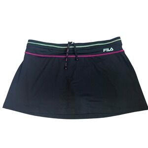 FILA Sport Performance‎ Tennis Skirt Black Womens XL Built in Shorts Athletic
